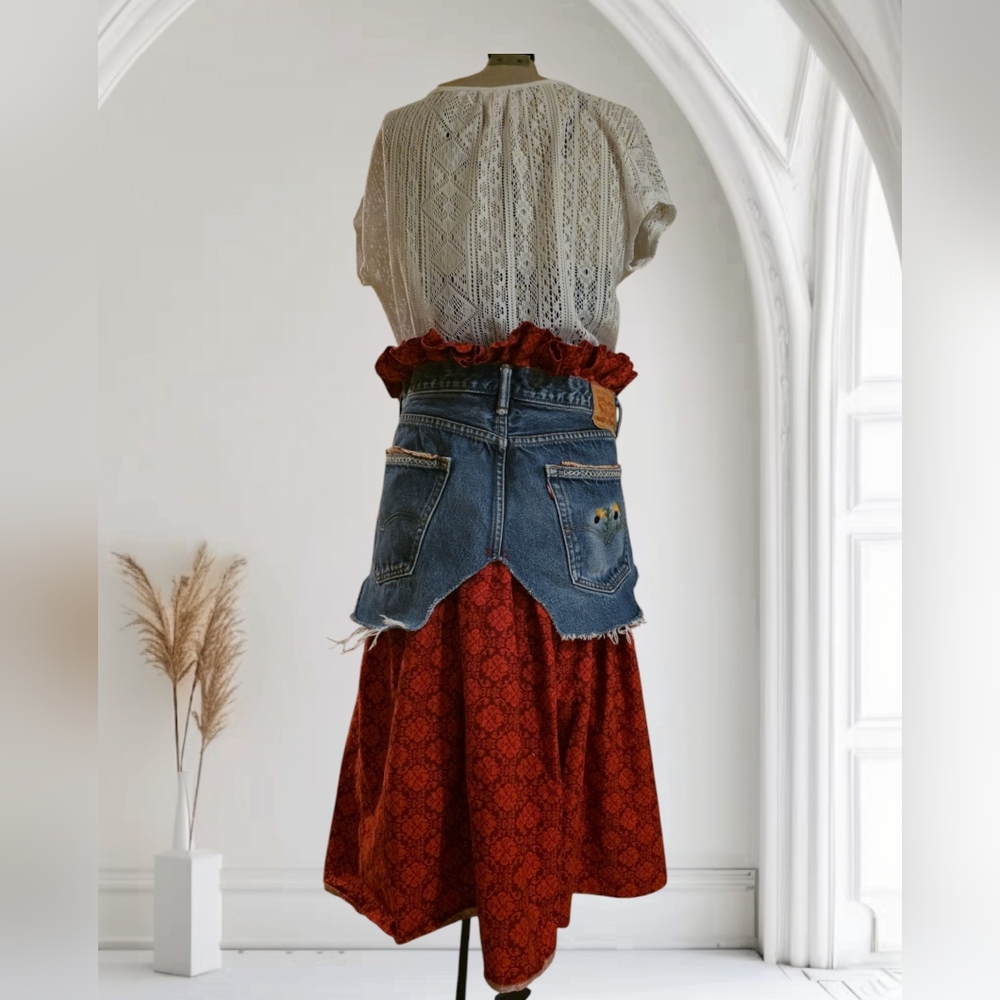Upcycled Skirt Molly Made It Drahonfly And Ruffles - Picture 3 of 10